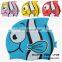 Children Kids Silicone Swim Swimming Cute Cartoon Cap Hat Fish Shark Goldfish