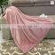 100% polyester flannel blanket with pom border two sides brushed cozy fleece throw