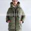 Women classic long sleeve with hoodie zip up with pockets puff jacket
