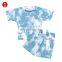 Infant Baby Girls Tie-dye Printed Clothes Sets For 1-5Y Summer Short Sleeve Print Boy T Shirts Tops+Shorts Pants Kids Boy Suits