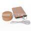 round wooden base led table lamp With USB Modern night light bases for Acrylic 3D Holder