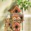 Custom Logo Rustic Hanging Wooden Bird House