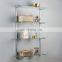 Modern design whole tempered glass shelves with four layers