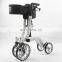 Lightweight Medical equipment foldable aluminum 10 inch Four Wheel rollator walker with Seat
