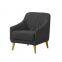 Modern style accent chair HF-AC013 fabric upholstery chair solid wood legs livingroom chair