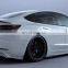 Model3 accessories ART Style Carbon Fiber Front Lip Side Skirts Rear Diffuser Spoiler Wing Body Kit For Tesla model3 2021