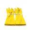 CE Approved Yellow Household Latex gloves / Rubber Cleaning gloves