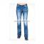 Full length pant girls' jeans straight design women pocket jeans