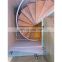 factory price Beautiful and compact rod railing spiral staircase with oak treads