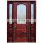 Mahogany front double entry door hand carved solid wood door