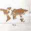 Home Decoration Custom Wooden World Map Cork Wall Map Decoration Bulletin Board Decor