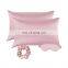 Silk Pillow Case Scrunchie Eye Mask Blue Mulberry Pillowcase Eyemask Scrunchies Set With Scrunchie And Eye Mask