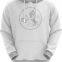 Customized Sublimation White and Grey Hoodie With Pocket