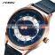 SINOBI Dual Calendar Roating Dial Watch Hollow Out Pointer Hand Watchs Man Business Wristwatch