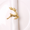 Table Accessories Rose Gold Silver Christmas Napkin Ring With Elk Plum Deer Style