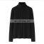 Custom Ladies Cable Knit Turtleneck Sweater 100% British Style Solid Cashmere Winter Casual with Front Logo