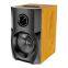 Portable RGB Lights 18W High Power Wood Vintage Bass Microphone Karaoke Smart Speaker