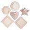 Round wooden five-pointed star rectangular craft ornaments can be customized