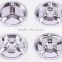 Stainless Steel round food Plated 3 compartment Fast food Tray