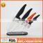 black ABS + TPR handle with knife block chef knife set