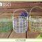 wholesale colorful iron basket with handle glass inside candle holder