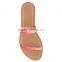 Fashion brand ladies shoes two straps women flat slippers dubai women shoes china flat shoes