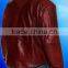 2015 NEW FASHION SUPERMAN RED GENUINE LEATHER JACKET FOR MENS MOTORBIKE LEATHER JACKET