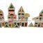 Colorful Rainbow Wooden Castle Blocks Set For Child wooden acrylic blocks