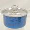 8pcs Africa dish stainless steel pot with color painting exterior