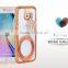 Luxury Bling Bling Czech Rhinestones Diamond Edged Ultra Thin Metal Bumper Engraved Cell Phone Case for Samsung S6edge