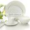 High quality 20pcs embossed porcelain dinnerware