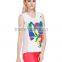 Wholesale Custom Printing Women Tank Top , China Factory Knitted Vest , Custom Printed Crop Tops