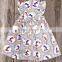 Latest design boutique child dress fashion flutter sleeves floral patterns latest ruffle dresses for kids girls