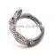 Wholesale Men Vintage Silver Plated Zinc Alloy Cobra Snake Skin Bracelets With Diamond