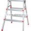 Aluminium en131 tool stool scaffold work platform multipurpose household steel step extension telescopic folding ladder