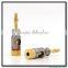 Premium 24k Gold Plated Banana Plug Audio Speaker Cable Connector