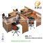 Beauty salon F-shape 120 degree 2 person workstation