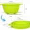 Wholesale kitchenware foldable filter silicone storage baskets for fruit
