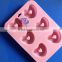 Dongguan novelty eco-friendly praline silicone humen heart cake mold