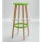 Dongguang Furniture Bistro Pub Plastic and Wood High Bar Table Two Seat