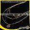 three layers peace dove crystal beads thin chain necklace