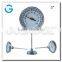High quality back connection fully stainless steel bimetal thermometer with crimped ring