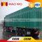 New 3 axle dry food transport van type box semi trailer for sale