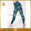 High quality Custom made shiny fabric sublimation printed womens sports fitness leggings