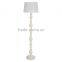 2017 hotel decorative unique white polyresin floor lamps with linen shade good for inn decor high end