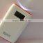 Long Using time 12000mah Portable Power Bank Batter with LED Display