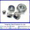 Blue white zinc plated DIN985 nylon lock insert nuts