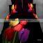 elegant and vivid tulip flower design 3D reactive printed bedding set with a hign quality