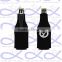 Custom logo zipper insulated neoprene beer bottle cooler