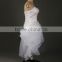 RSW897 Sexy Short Front Long Back Embroidery Designs Wedding Dresses For Fat Woman And Low Girl